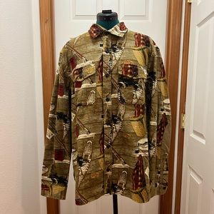 Men’s Large Todd Snyder x LL Bean Cabin Chamois Shirt, Cabin Print